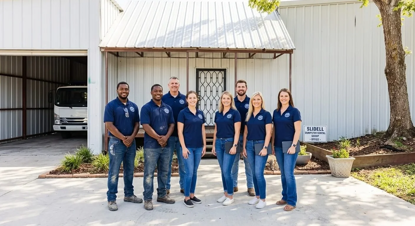 Slidell Dumpster Rental Group team - serving Goodbee, LA The Slidell Dumpster Rental Group team, proudly serving Goodbee, LA